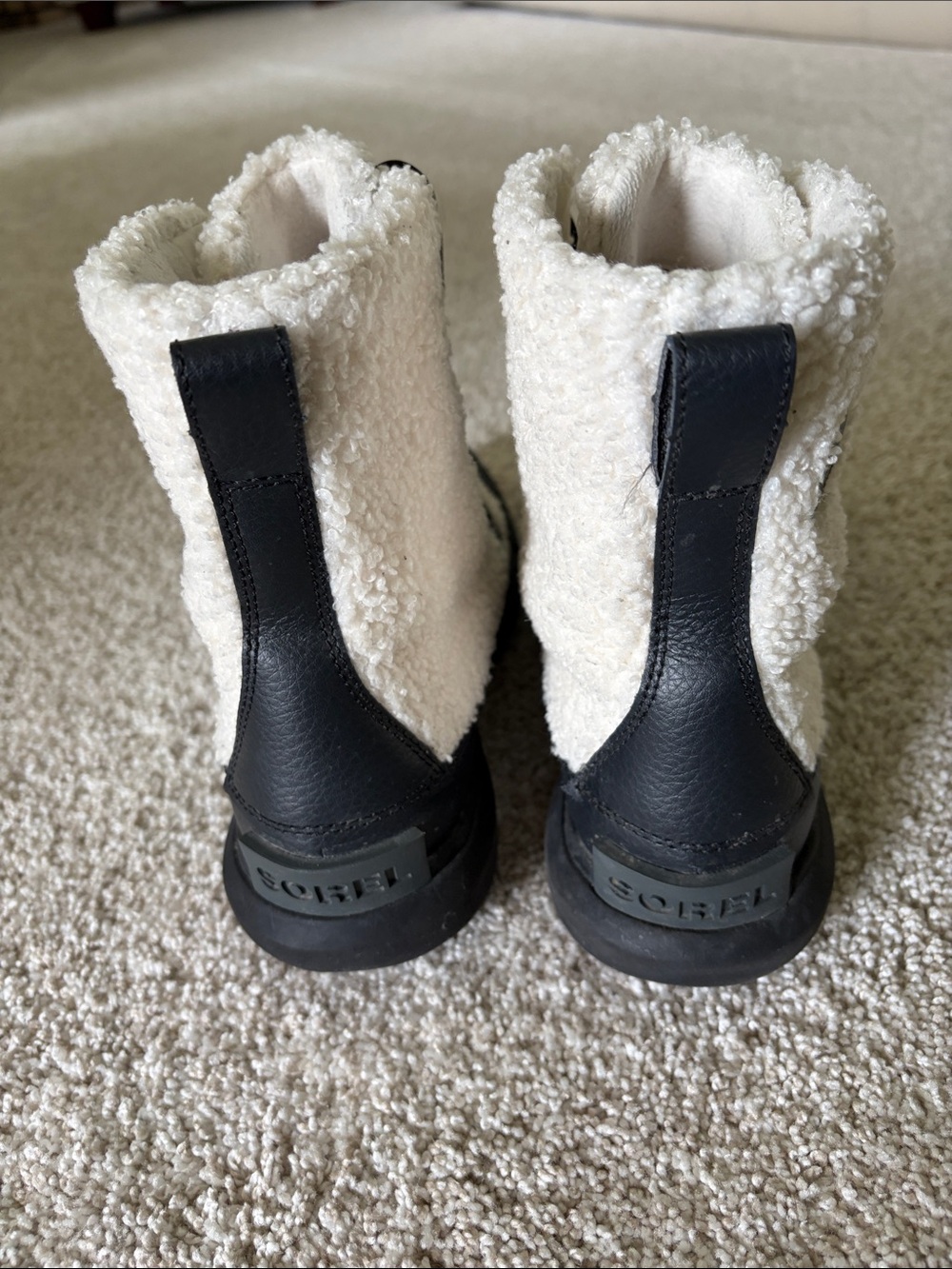 Women’s Sorel Explorers ll Joan Cozy Boots-Black/SeaSalt - Picture 6 of 8